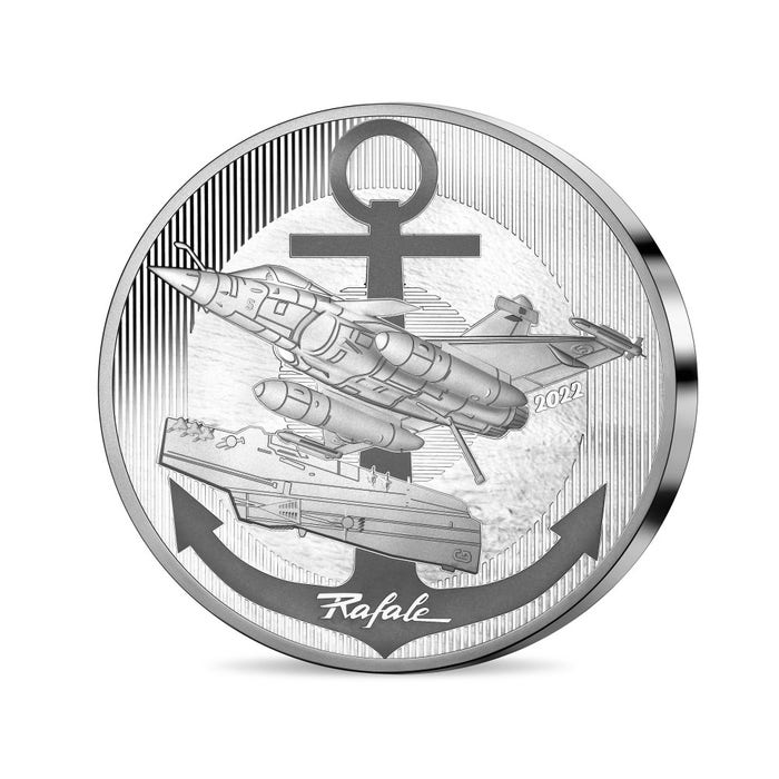 2022年 フランス海軍戦闘機 ラファールM 10ユーロ純銀貨 プルーフ
