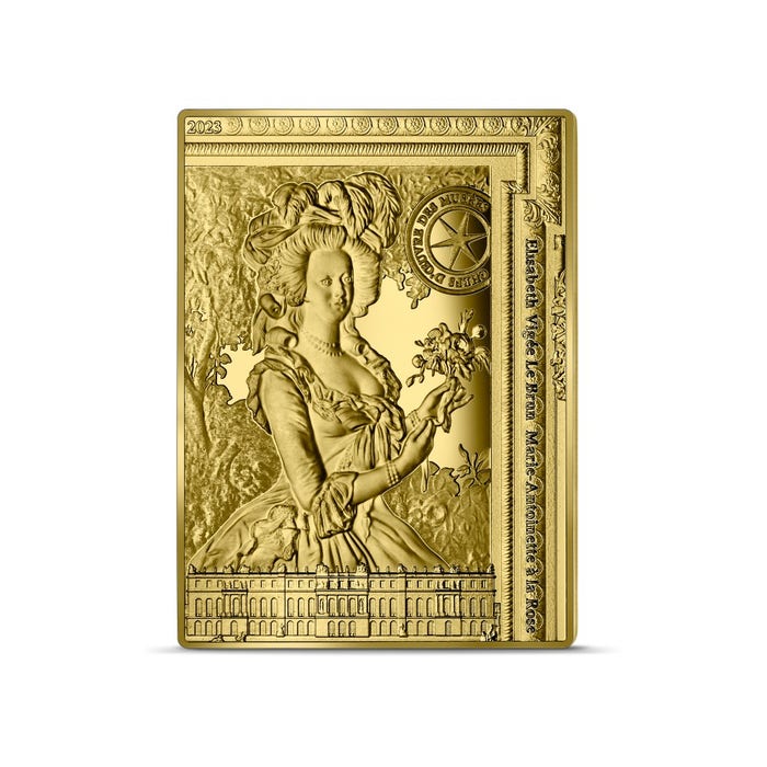 薔薇を持つマリー・アントワネット 50ユーロ金貨 1/4オンス プルーフ 2023年