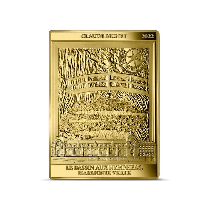 2022年 モネ「睡蓮の池：緑のハーモニー」 200ユーロ 1オンス金貨 プルーフ