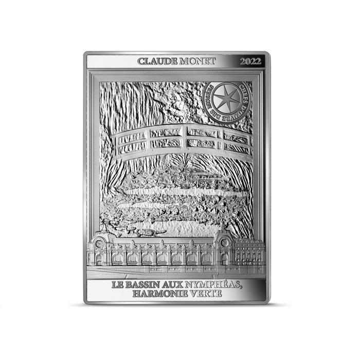 モネ「睡蓮の池 緑のハーモニー」50ユーロ純銀貨 100g プルーフ 2022年