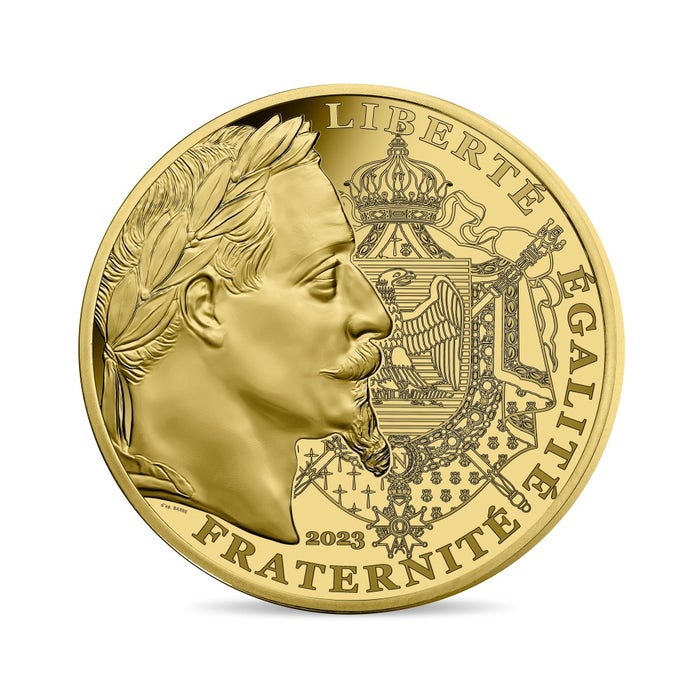 フランスの金貨シリーズ：ナポレオン3世 2500ユーロ金貨 BU 2023年