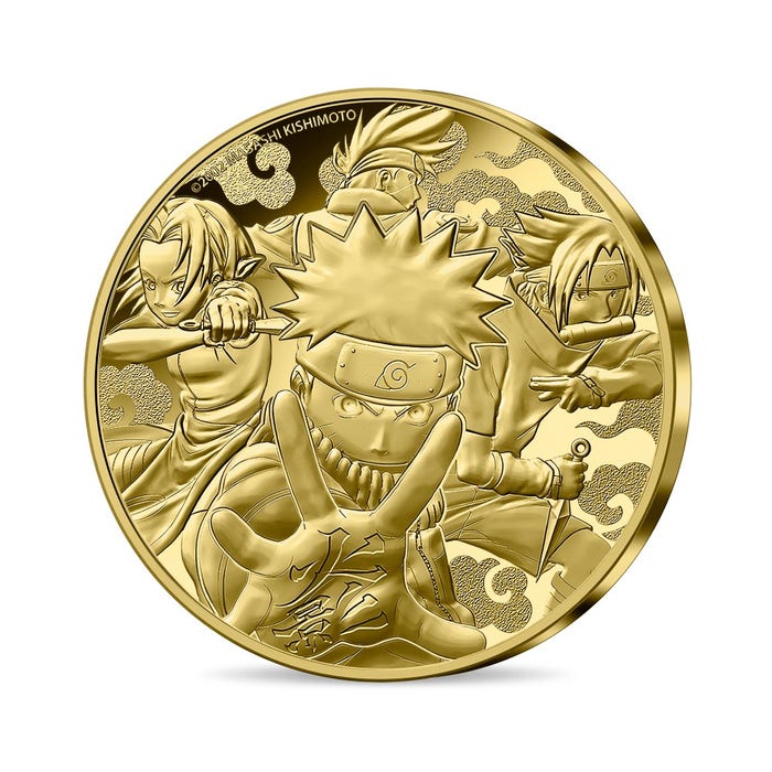 NARUTO-ナルト- 第七班 50ユーロ1/4オンスプルーフ金貨 2023年