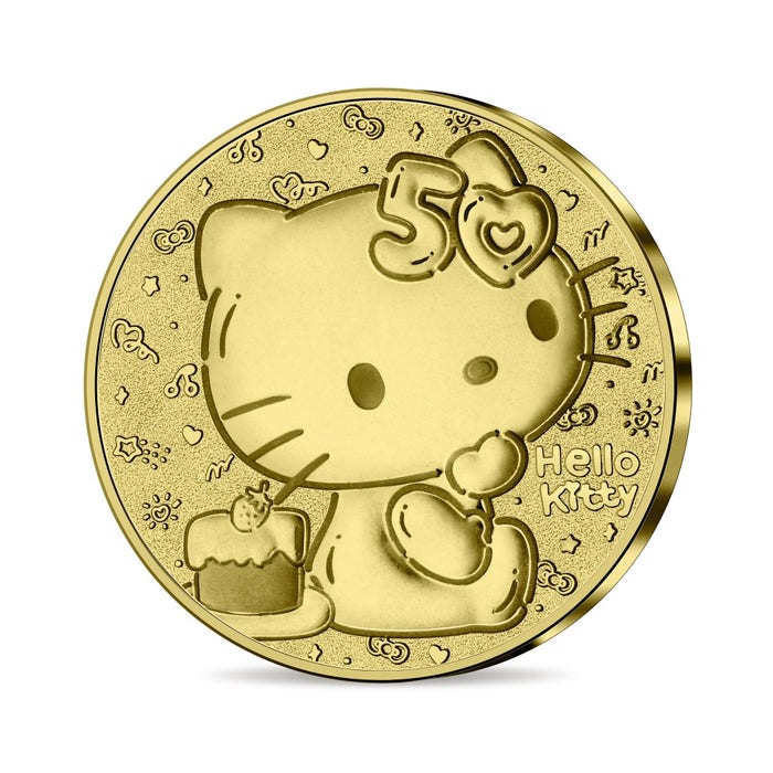2024年 ハローキティ生誕50周年記念 5ユーロ プルーフ金貨