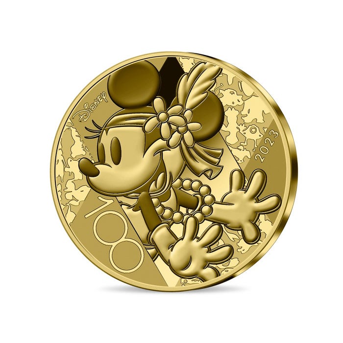 ディズニー創立100周年記念 ミニーマウス 5ユーロ1/2g金貨 2023年 プルーフ