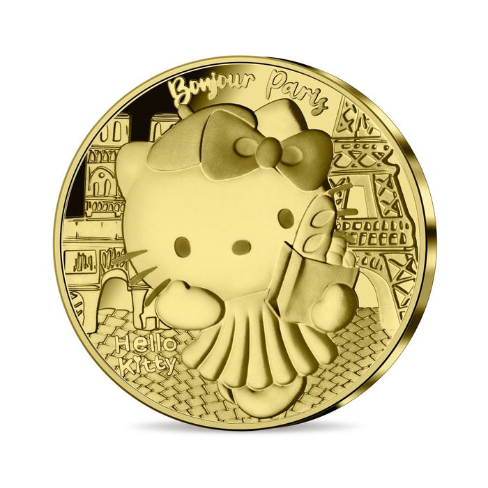 ハローキティ 50周年記念 50ユーロ 1/4オンス プルーフ金貨 2024年