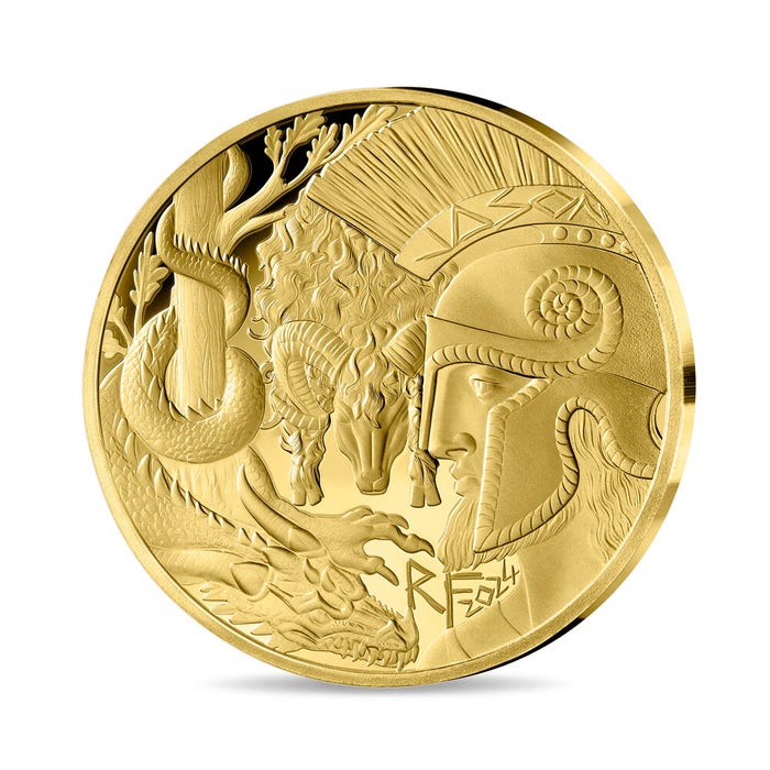 2024年 種まく人 神話と富「金羊毛」100ユーロ 1/2オンス金貨 プルーフ