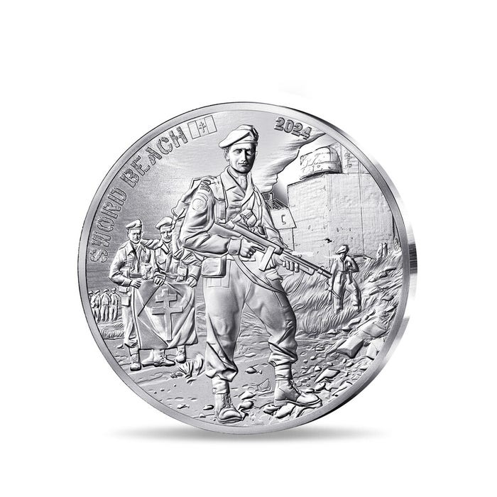 D-DAY 80周年記念 ソード・ビーチ 10ユーロプルーフ銀貨 2024年