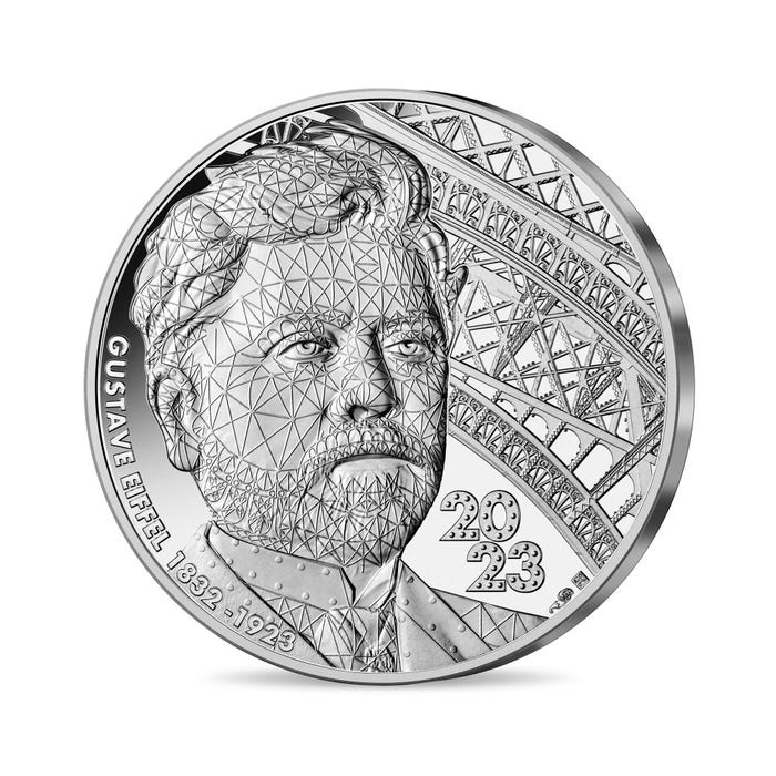 ギュスターヴ・エッフェル没後100周年記念 10ユーロ銀貨 2023年