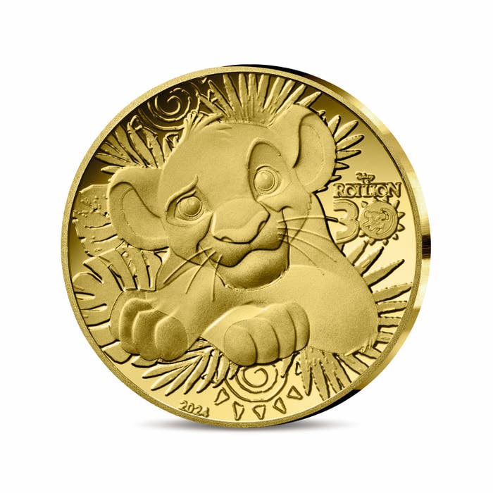 ライオン・キング公開30周年記念 5ユーロ プルーフ金貨 2024年