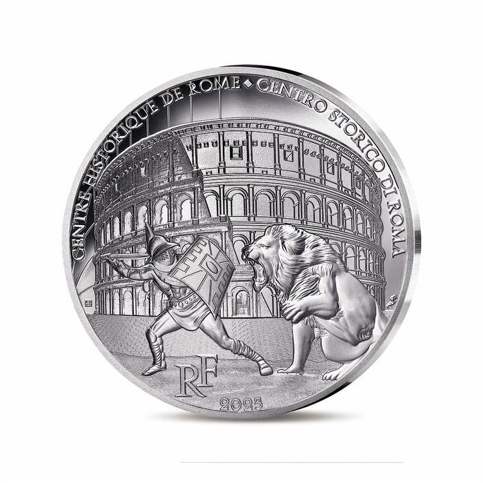 2025年 ユネスコ世界遺産 ローマ歴史地区とコロッセオ 10ユーロ銀貨 プルーフ