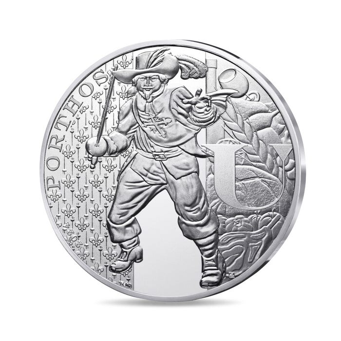 三銃士 出版180周年記念 ポルトス 10ユーロ銀貨 2024年