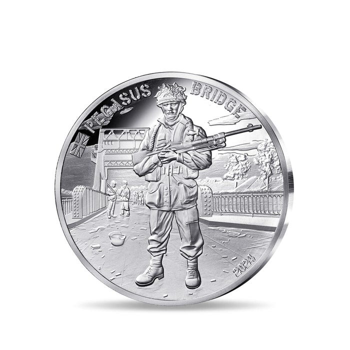 D-DAY 80周年記念 10ユーロ銀貨 ペガサス橋 プルーフ 2024年