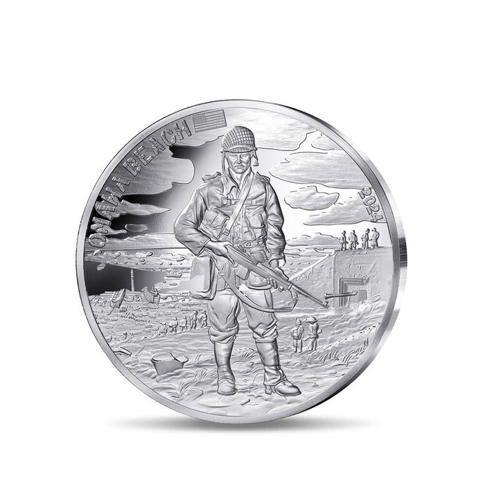 D-DAY 80周年記念 オマハ・ビーチ 10ユーロプルーフ銀貨 2024年