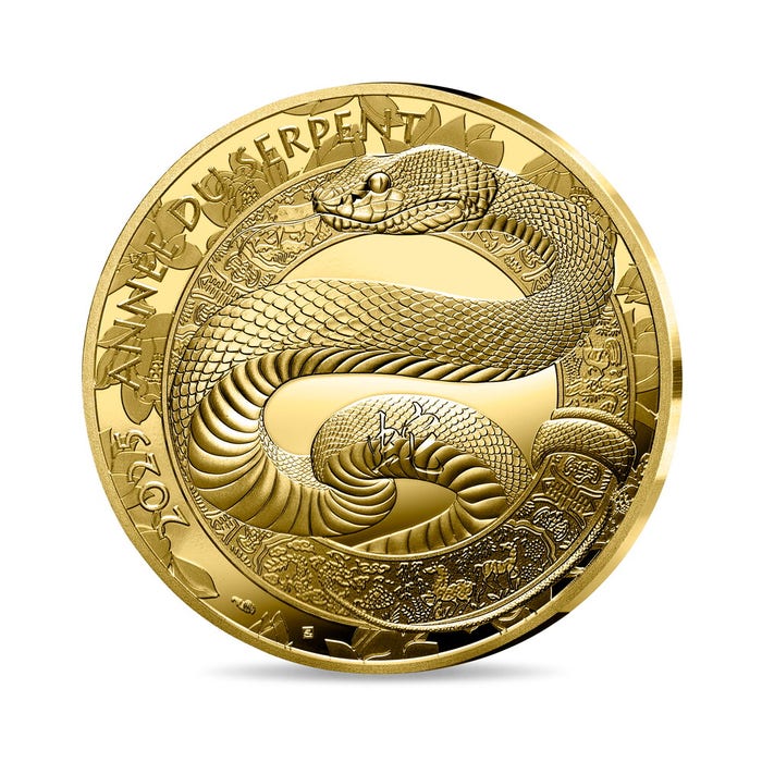 2025年 中国暦シリーズ 蛇年 50ユーロ 1/4オンス プルーフ金貨