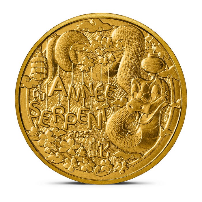 2025年 干支「巳」 1/4ユーロ記念コイン 未流通貨