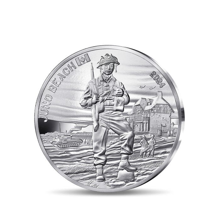 ノルマンディー上陸作戦80周年記念 10ユーロ銀貨 ジュノー・ビーチ