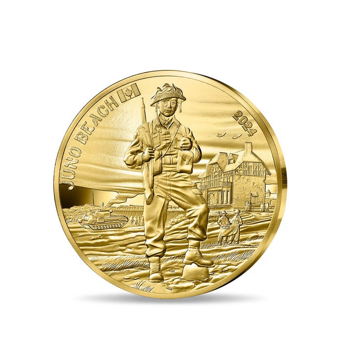 ノルマンディー上陸作戦80周年記念 50ユーロ金貨 ジュノー・ビーチ