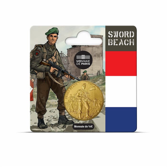 D-DAY 80周年記念 ソード・ビーチ 1/4ユーロ硬貨 2024年
