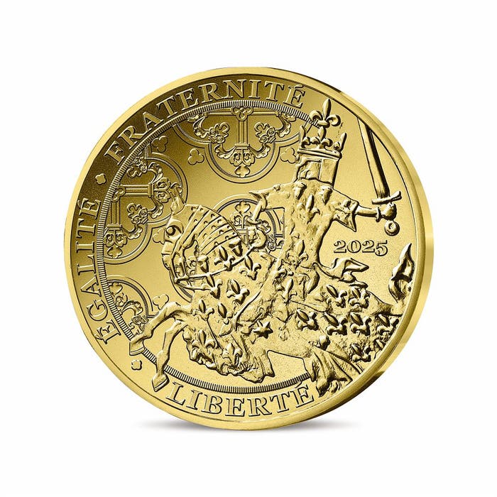 フランスの金貨「馬上のフラン」1000ユーロ金貨 BU版 2025年