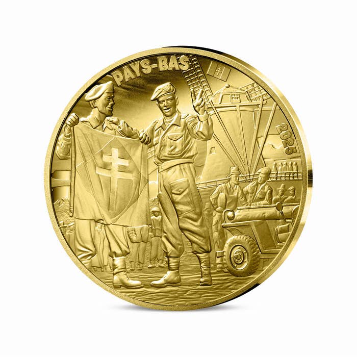 ヨーロッパ戦勝80周年記念 フランス兵士 50ユーロ1/4オンス金貨 2025年