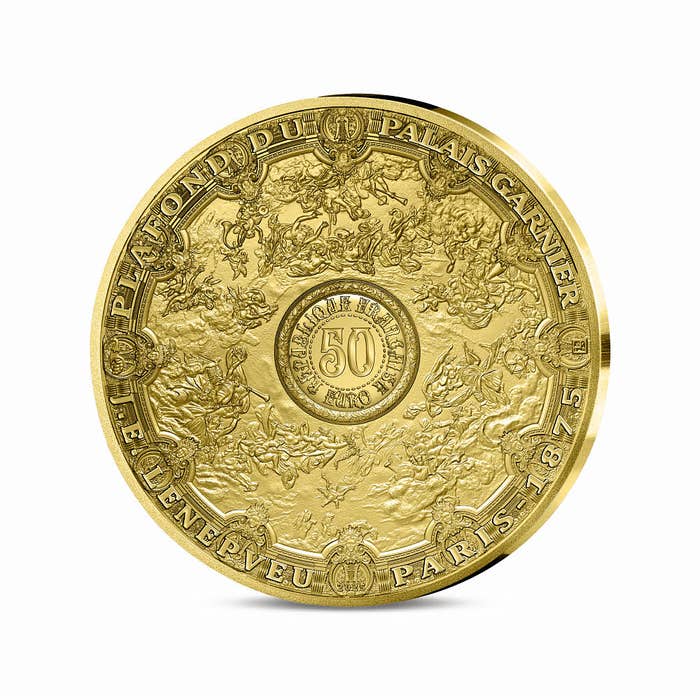 2025年 ガルニエ宮の天井画 50ユーロ1/4オンス金貨 プルーフ