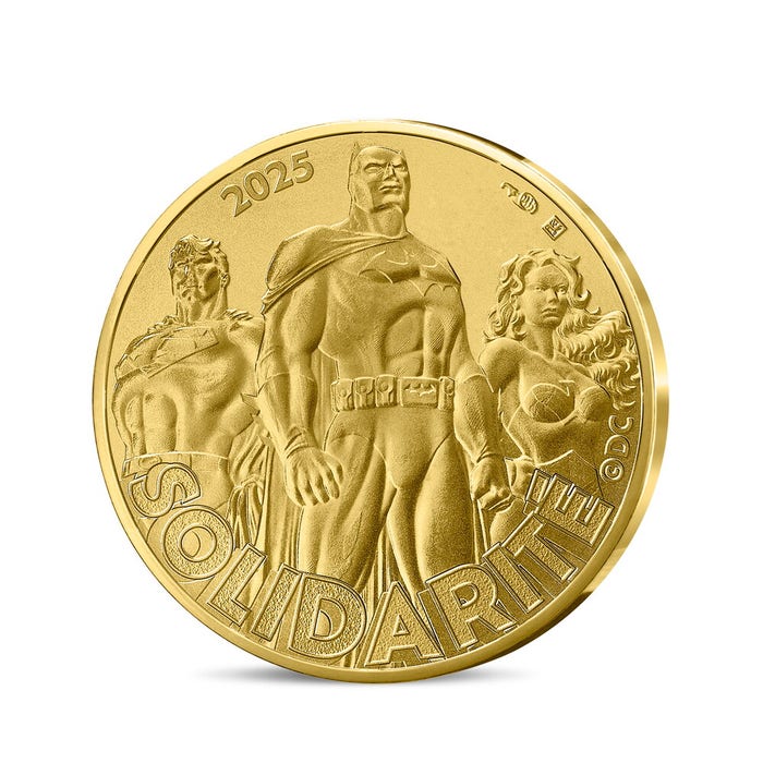 DCコミックス90周年記念 ジャスティス・リーグ 500ユーロ純金貨 2025年