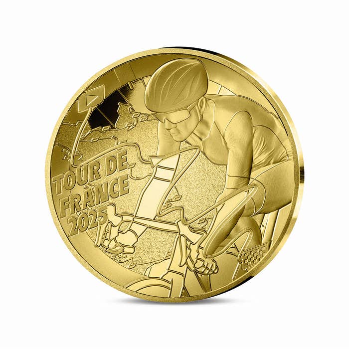 2025年 ツール・ド・フランス 公式ルート 50ユーロ 1/4オンス プルーフ金貨