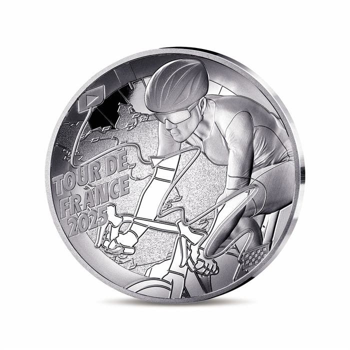 2025年 ツール・ド・フランス 公式ルート 10ユーロ銀貨 プルーフ