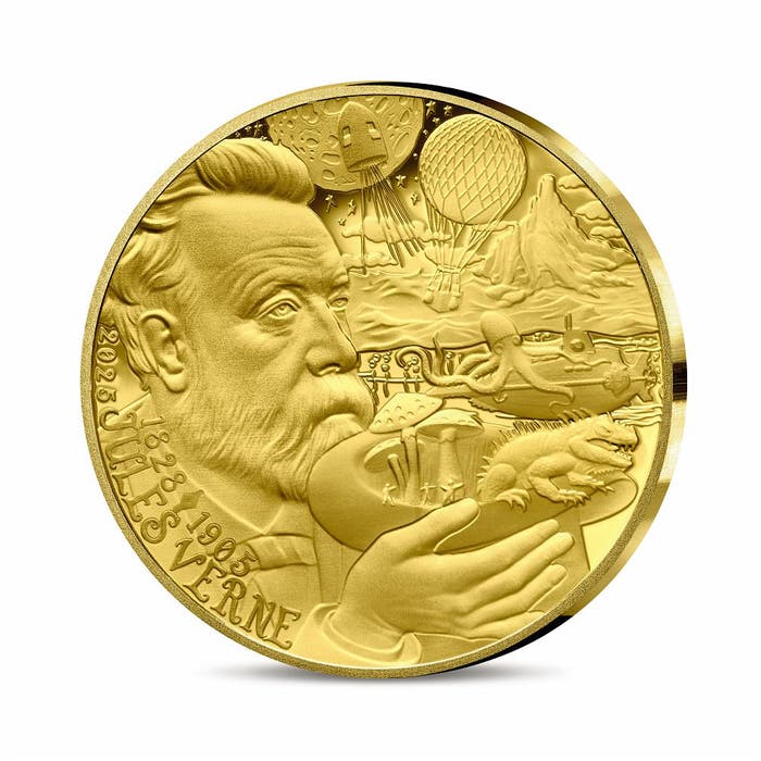文学のペン:ジュール・ヴェルヌ没後120周年 20ユーロ1/10オンス金貨