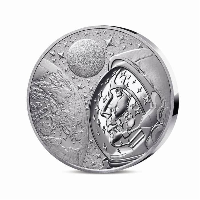 宇宙の旅:トマ・ペスケ 25ユーロ2オンス銀貨 プルーフ 2025年