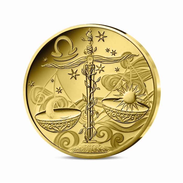 星座シリーズ 天秤座 5ユーロ 1/2g プルーフ金貨 2026年