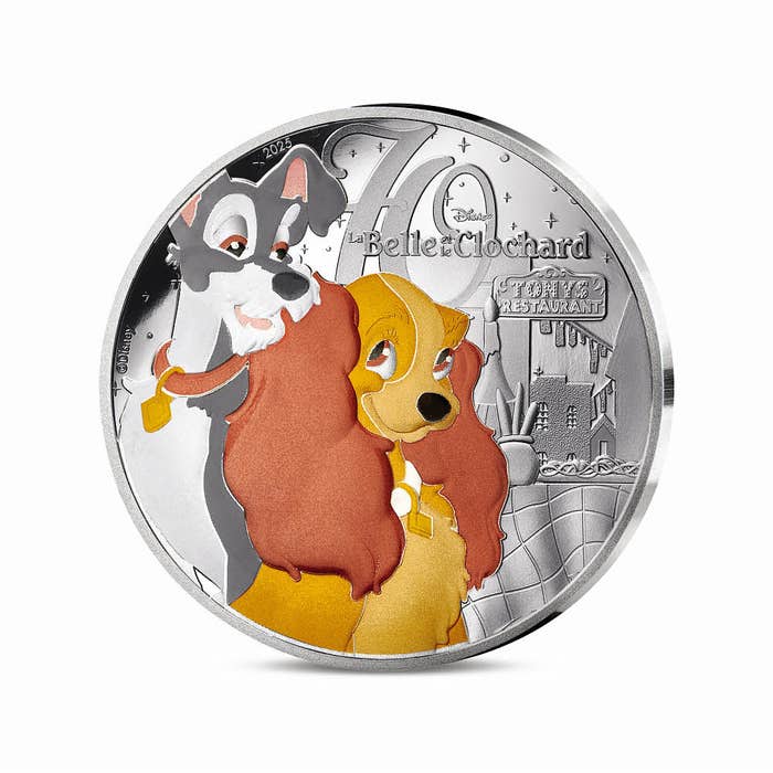 ディズニー「わんわん物語」70周年 10ユーロ純銀プルーフコイン 2025年