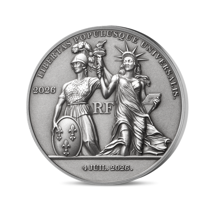 Liberty 25€ 2 Oz Silver coin Antique quality yeardate 2026