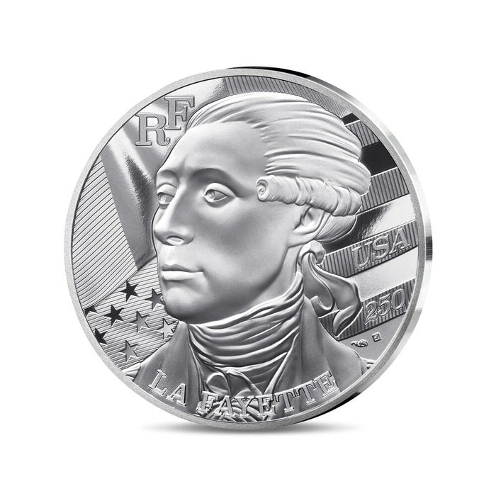 USA 250 - Washington La Fayette 10€ Silver coin Proof quality yeardate 2026