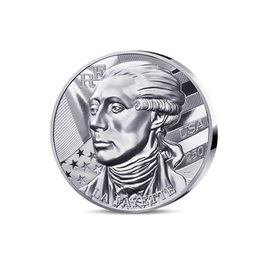 USA 250 - Washington La Fayette 50€ Silver High Relief coin Proof quality yeardate 2026