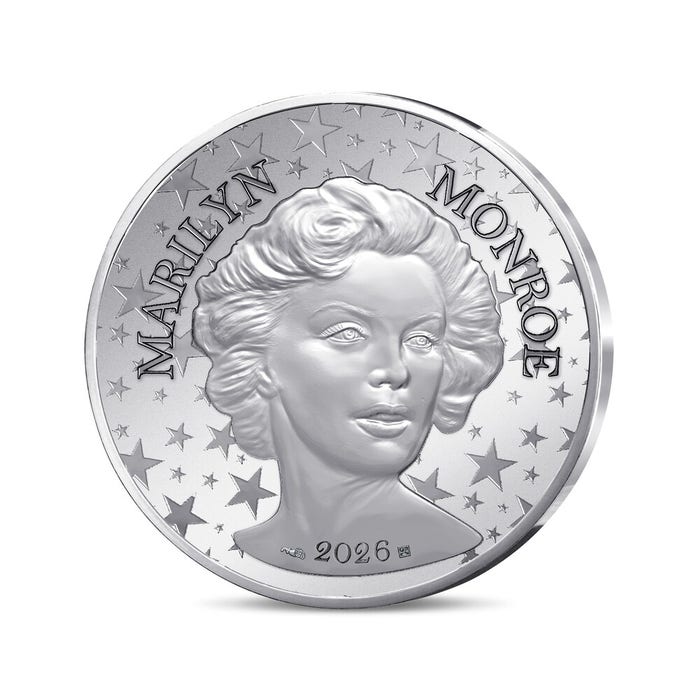 Marilyn Monroe 10€ Silver Coin Circulating Quality Yeardate 2026