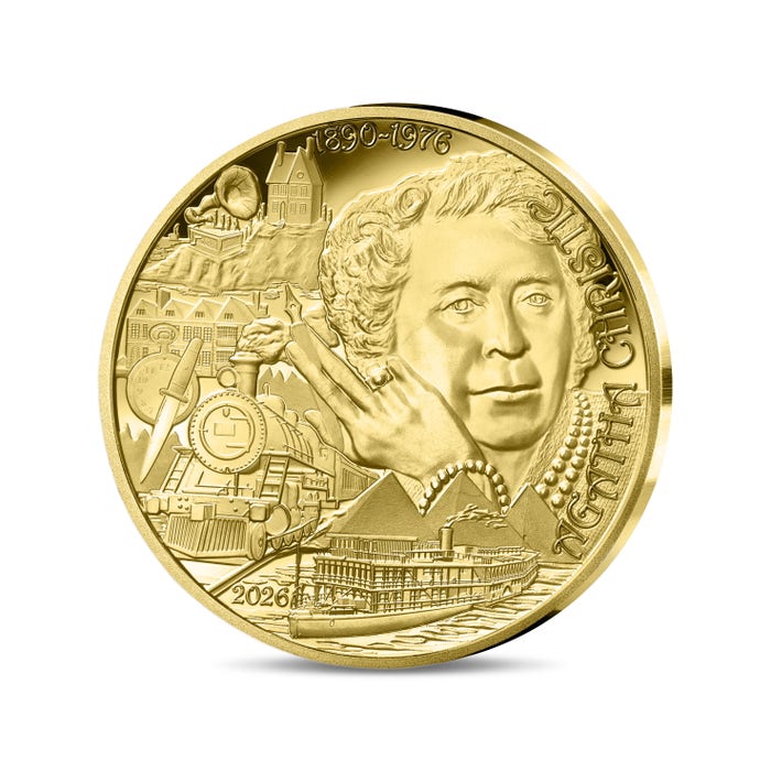 アガサ・クリスティ没後50年記念 50ユーロ1/4オンス金貨 プルーフ
