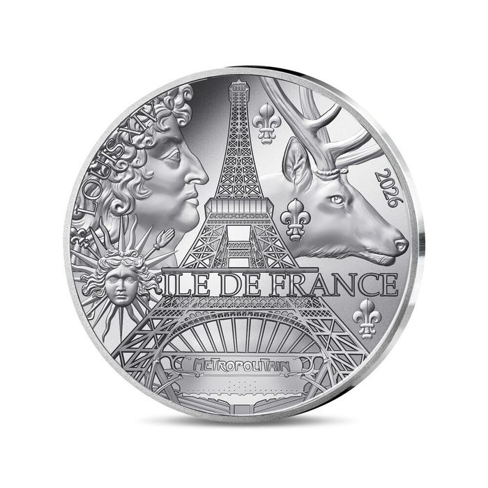 フランス地域圏コレクション イル＝ド＝フランス 5ユーロ銀貨 プルーフ 2026年