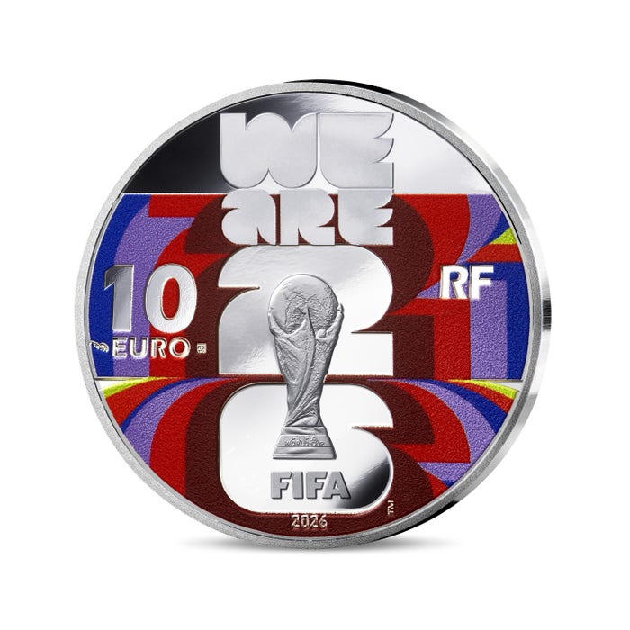 FIFA – World Cup 2026 10€ Silver colorized coin Proof quality yeardate 2026