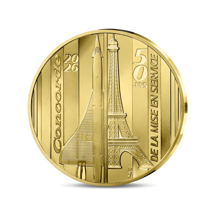 コンコルド就航50周年記念 1000ユーロ金貨 未流通品 2026年銘