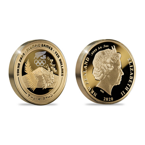 ニュージーランド 2020年東京オリンピック記念 1/2オンス プルーフ金貨