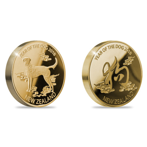 2018年 戌年記念 金メッキ 大型メダル