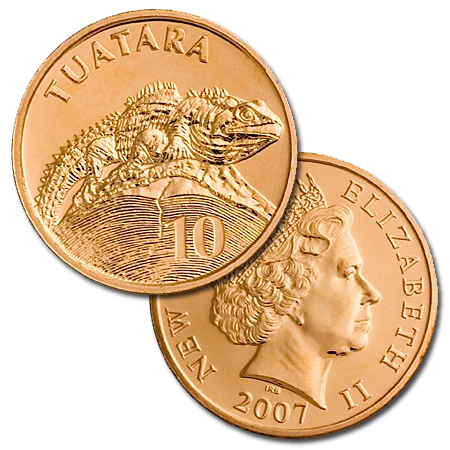 2007年 ニュージーランド 10セント トゥアタラ ブリリアント未流通貨