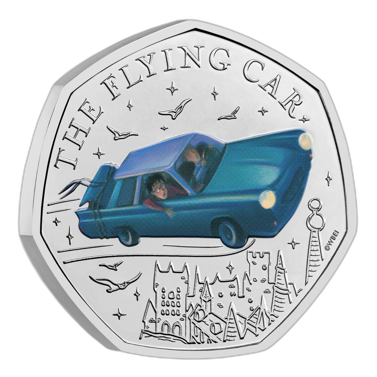 ハリー・ポッター 空飛ぶ車 2025年 英国 50ペンス BUカラーコイン