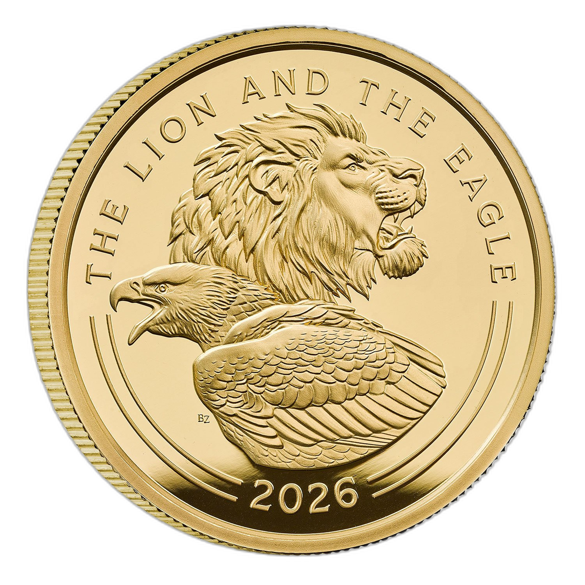ライオンと鷲 2026年 英国 1オンス プルーフ金貨