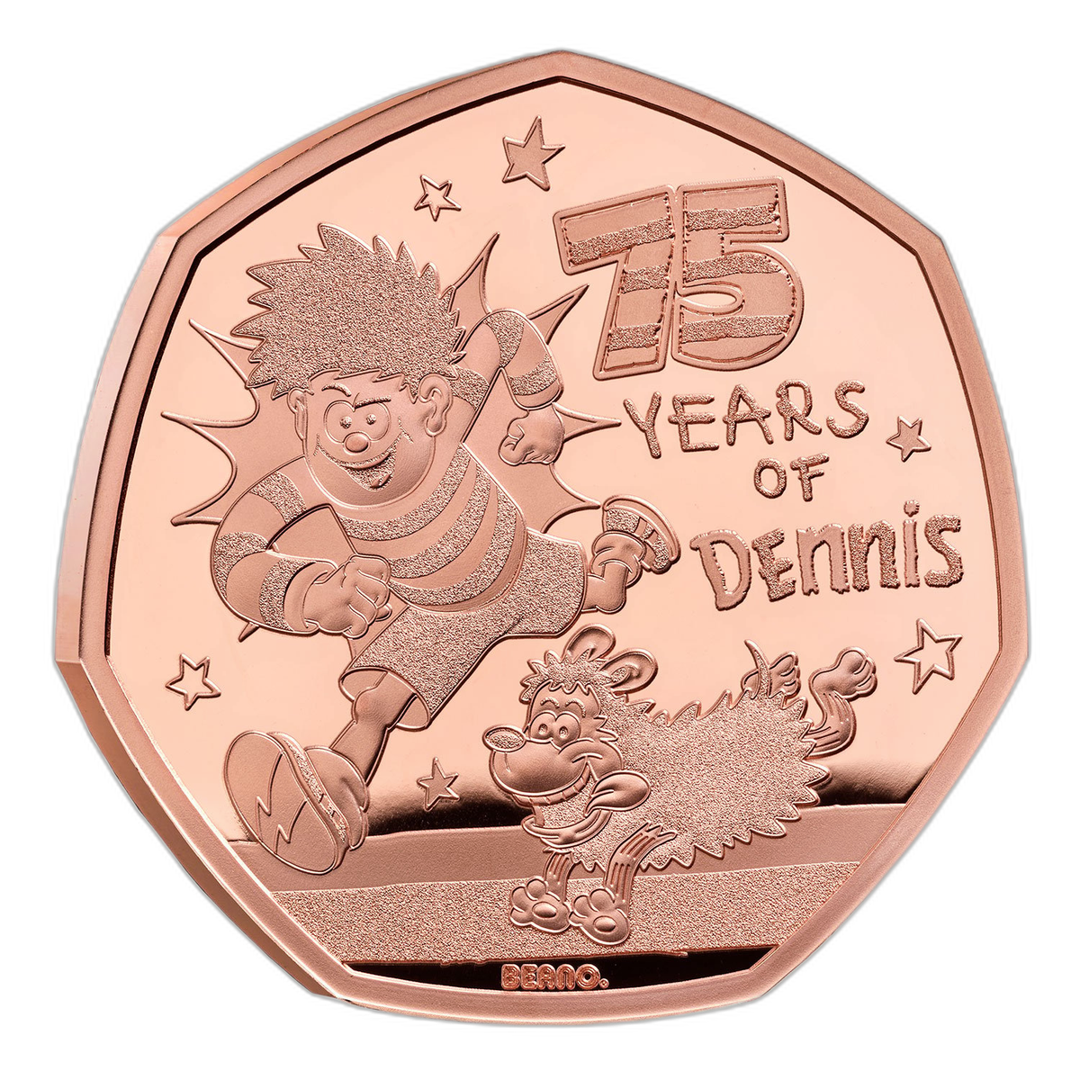 デニス・ザ・メナス 75周年記念 2026年 英国 50ペンス金貨 プルーフ