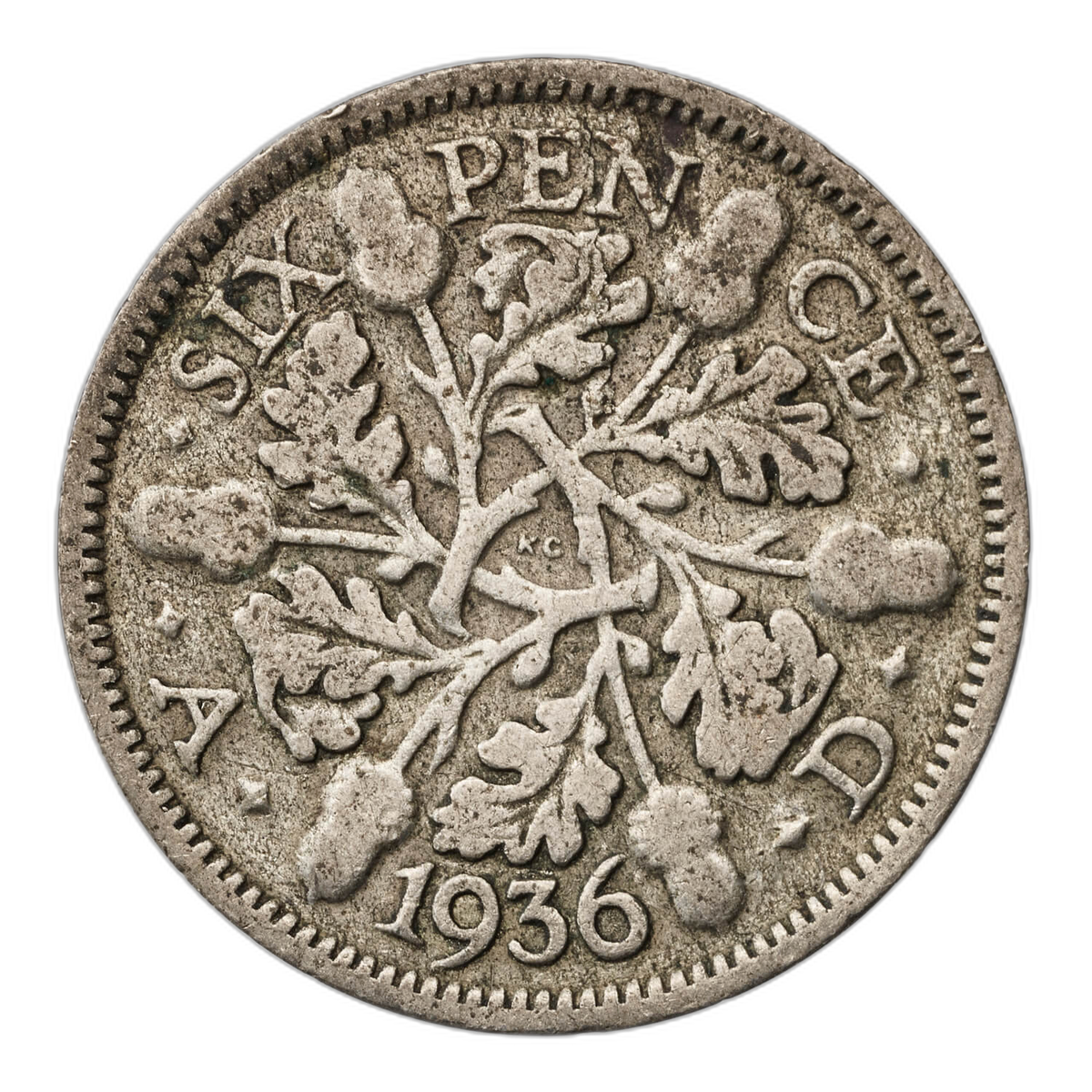 近代英国の形成 ジョージ5世 6ペンス銀貨 1920-1936年