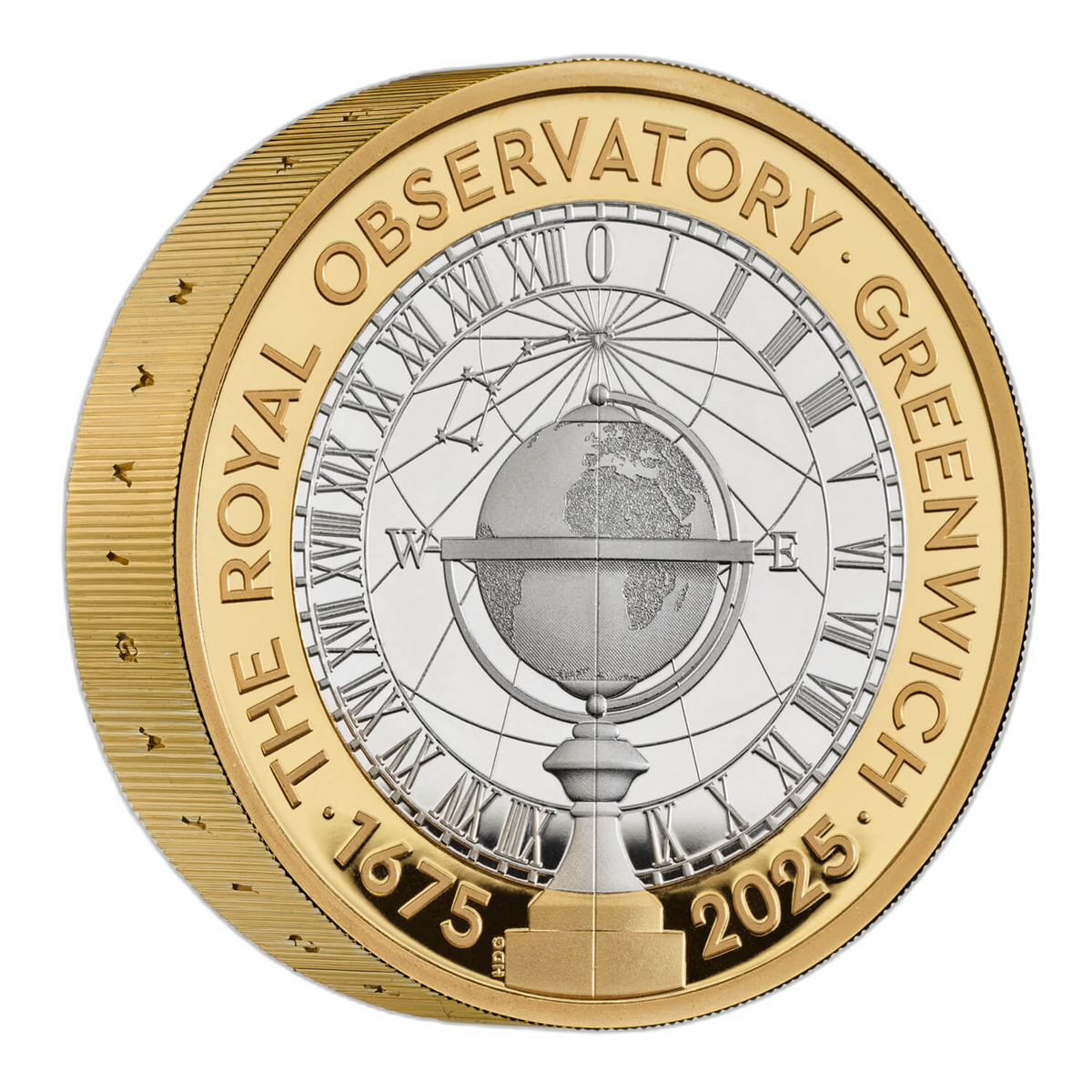 グリニッジ王立天文台350周年記念 2025年 英国 2ポンド プルーフ銀貨 (ピエフォー)