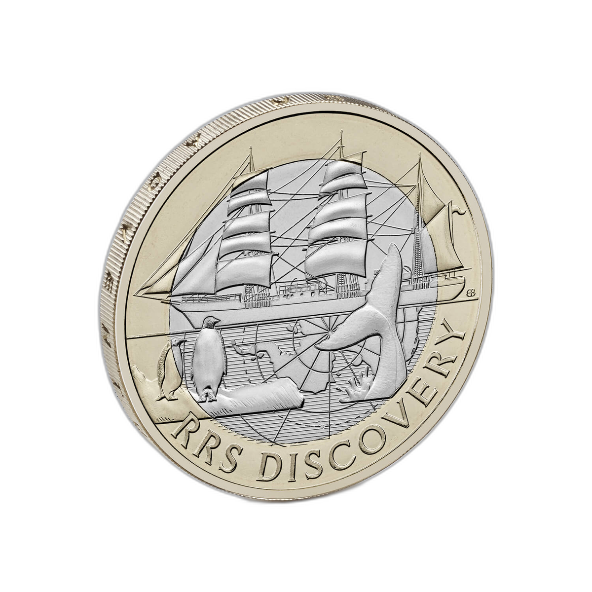RRSディスカバリー号 2025年 英国 2ポンド BUコイン