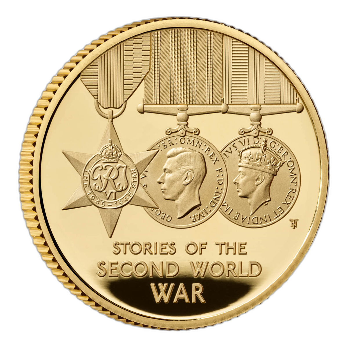 第二次世界大戦終結80周年記念 2025年 英国 1/4オンス プルーフ金貨